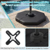 Patio cantilever umbrella weights base plate set with 4 plates, made of weather-resistant PE material for outdoor.