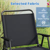 Close-up of breathable, quick-drying fabric on a patio chair from the 4 Pieces Folding Furniture Set for outdoor.
