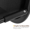 Close-up of the adjustable crossbar for easy assembly of the 4 Pieces Outdoor Conversation Set with black metal frame.