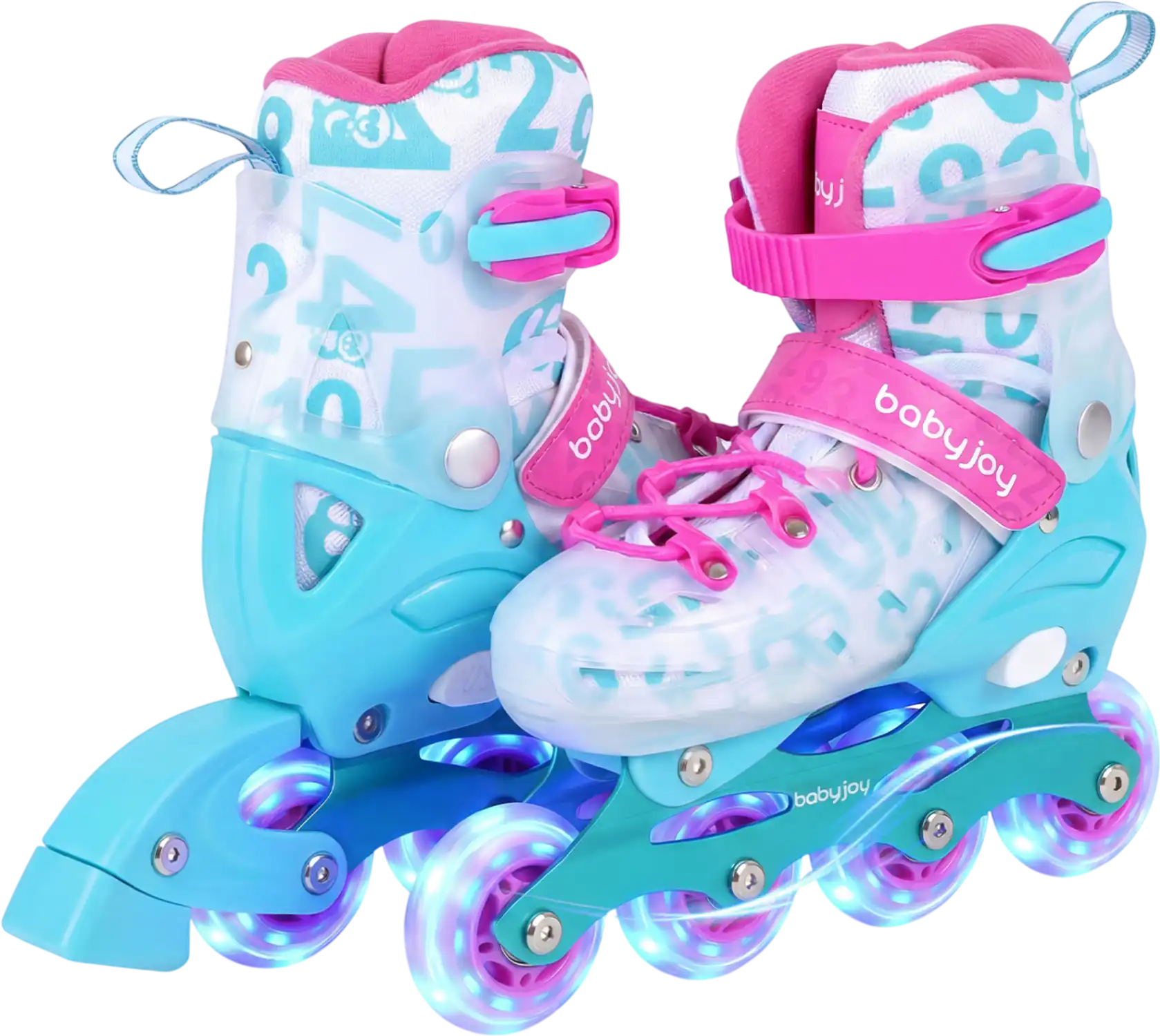 Costway Adjustable Kids Inline Skates Light Up Wheels 90684101 New