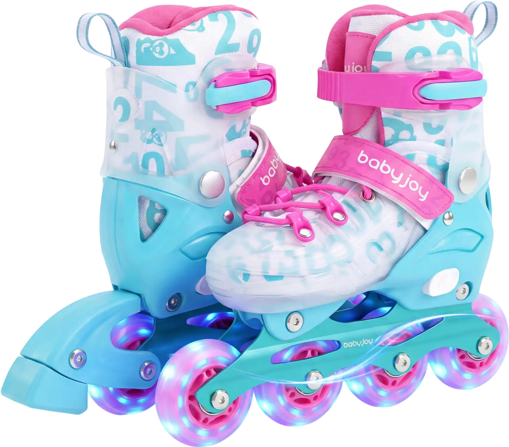 Costway Adjustable Kids Inline Skates Beginners Ages 5-7 47651391 New