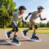 4-Size Adjustable Light-Up Kids Inline Skates for Kids Ages 7-9-Black - Gallery View 1 of 10