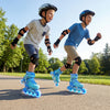 4-Size Adjustable Light-Up Kids Inline Skates for Kids Ages 7-9-Blue - Gallery View 1 of 10