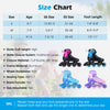 Adjustable blue inline skates for kids, featuring LED wheels, aluminum frame, and secure ankle support for ages 7-9.