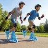4-Size Adjustable Light-Up Kids Inline Skates for Kids Ages 9-14-Blue - Gallery View 1 of 10