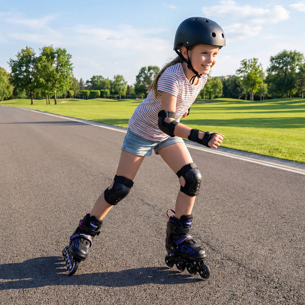 4 Sizes Adjustable Blade Roller with Light-up Wheels for Youth-Purple - Gallery View 1 of 10