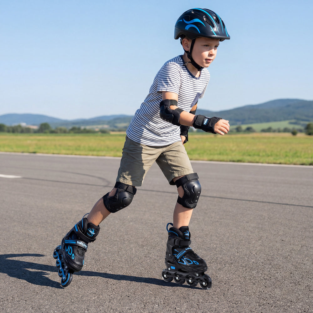 4 Sizes Adjustable Blade Roller with Light-up Wheels for Youth-Blue - Gallery View 1 of 10