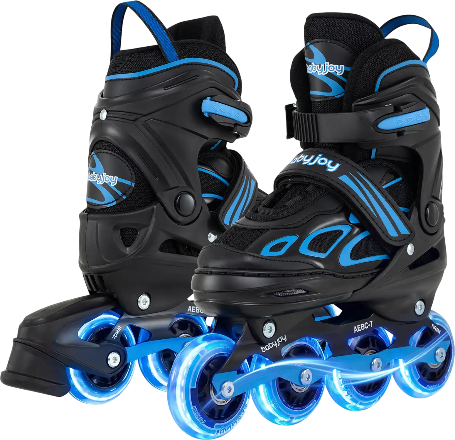 Costway Youth Adjustable Inline Skates Light-Up Wheels 38212383 New