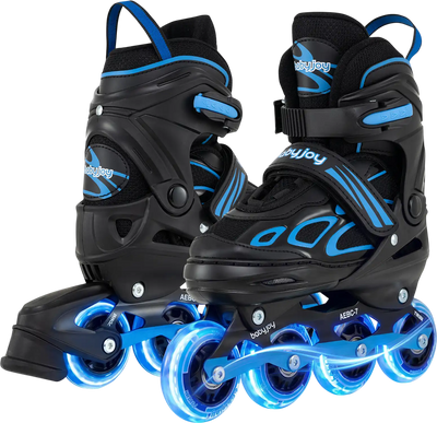 Costway Adjustable Light-Up Wheel Youth Roller Skates 38212383 New