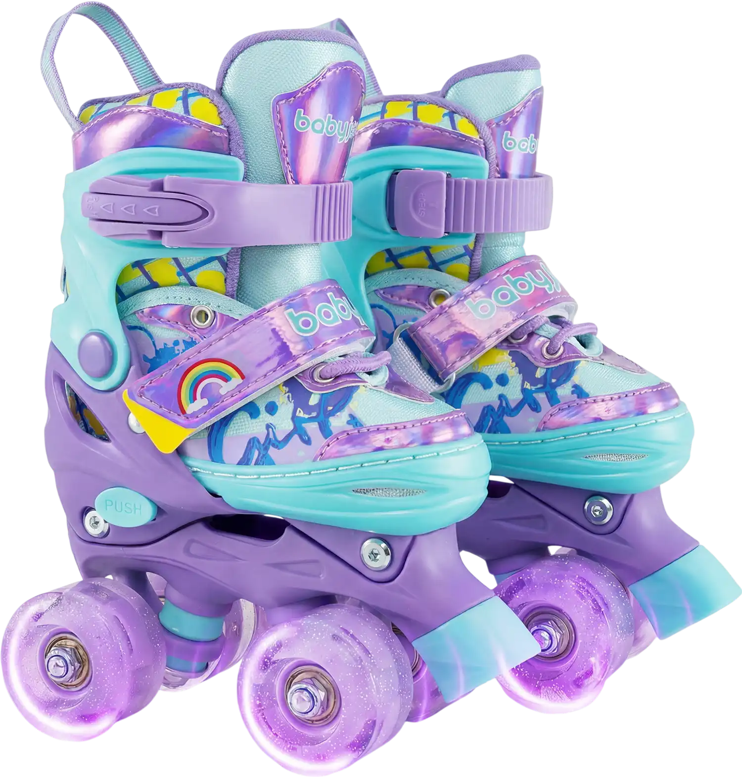 Costway Adjustable Kids Roller Skates Light-Up Wheels Safety Protection XS 61104159 New