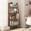 58 Inch 4-Tier Bamboo Ladder Bookshelf-Walnut - Gallery View 1 of 9