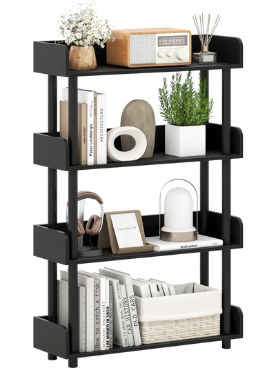 Costway 4-Tier Industrial Bookshelf Open Bookcase 30332271 New
