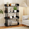 4-Tier Bookshelf Open Bookcase with Anti-Tipping Kit Industrial Storage Unit-Black - Gallery View 1 of 10