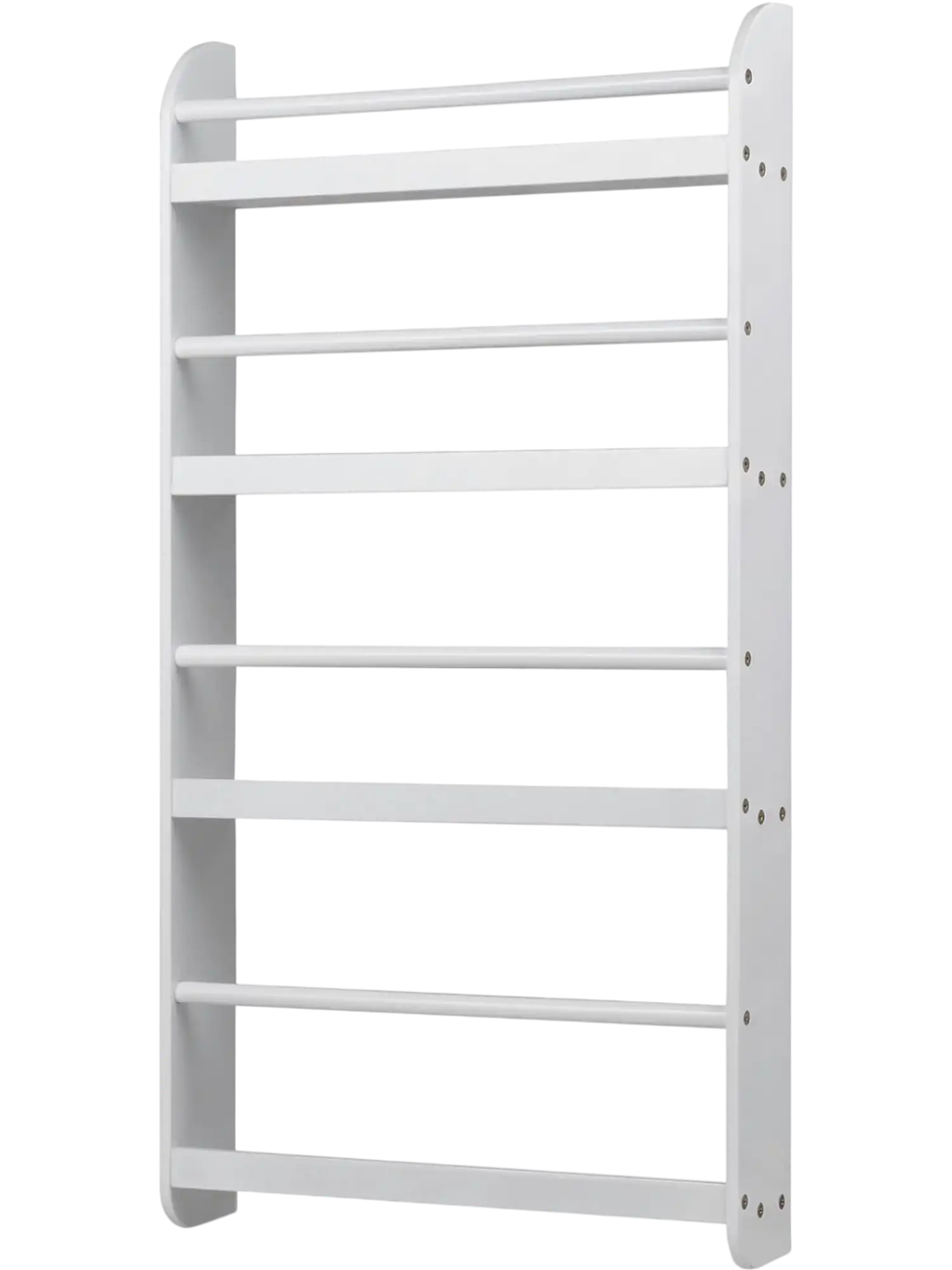 Costway 4-Tier Kids Bookshelf Organizer Wall-Mounted Basswood Crossbar 56972064 New