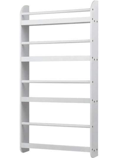 Costway 4-Tier Wall-Mounted Kids Bookshelf Organizer Toys Books Basswood Crossbar 56972064 New