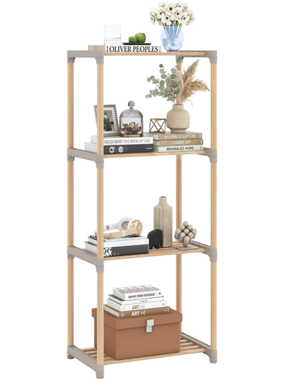 Costway 4/5-Tier Open Shelf Bookshelf Home Office Bathroom 46777698 New