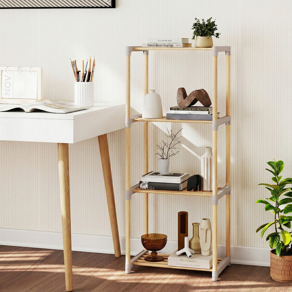 4-Tier Bookshelf with Open Shelves for Home Office and Bathroom-4-Tier - Gallery View 1 of 10