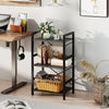 4-Tier Bookshelf with Metal Frame and Wooden Storage Racks for Study-Oak - Gallery View 1 of 9