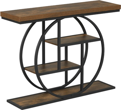 Costway 4-Tier Console Entryway Table with Storage Shelves 41