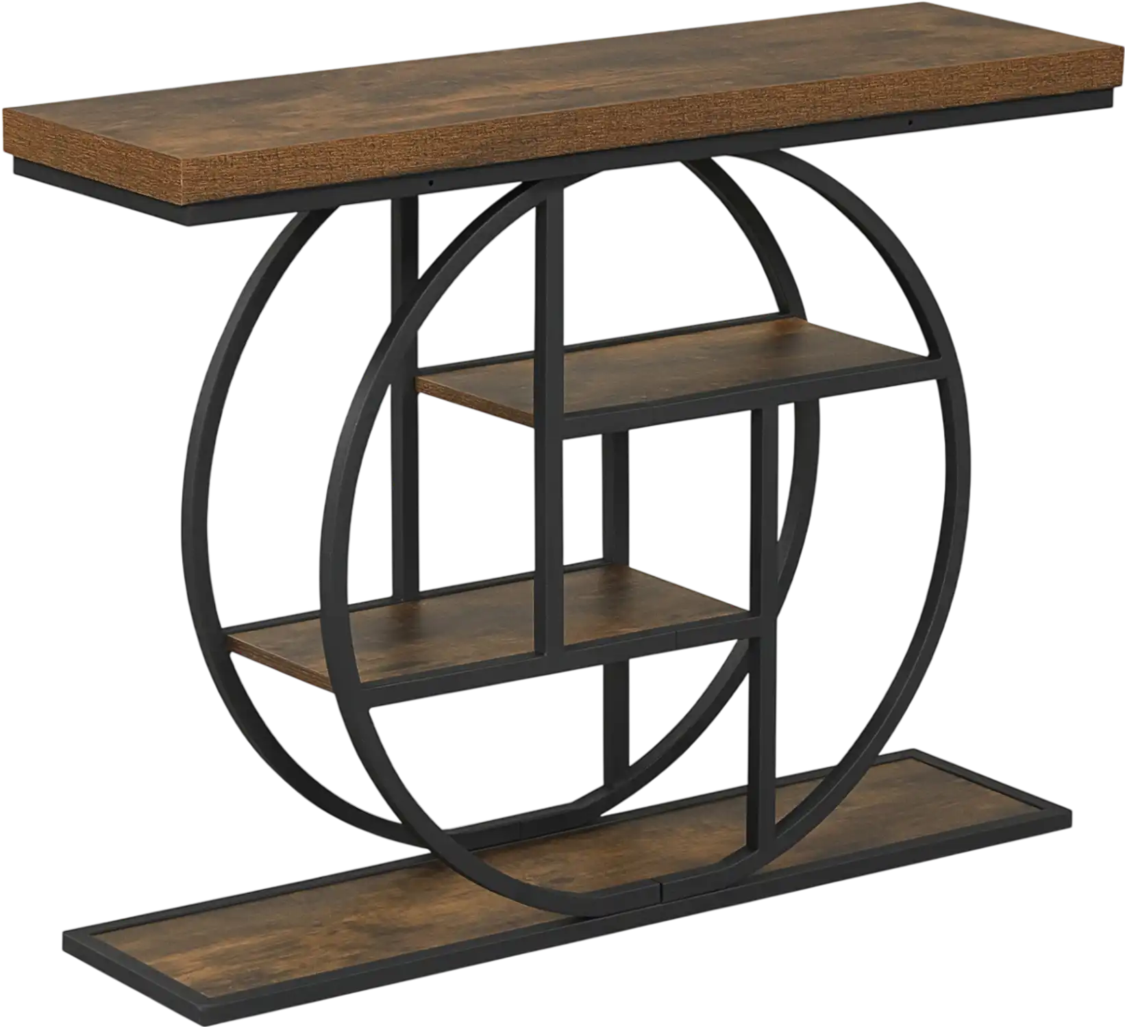 Costway 4-Tier Console Entryway Table w/ Storage Shelves 41