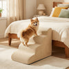 4-Tier Foam Non-Slip Dog Steps with Washable Zippered Cover and Brush-Beige - Gallery View 1 of 10