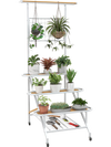4-Tier Hanging Plant Stand with Hanging Bar