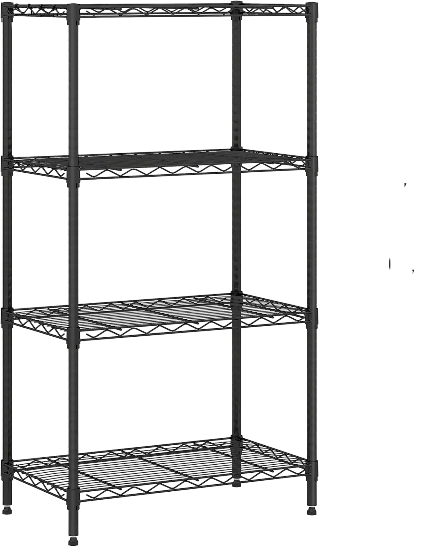 Costway 4-Tier Metal Storage Shelving Unit V-Shaped Wire Rack 600 lbs Capacity 47422475 New