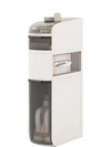 Narrow 4-tier bathroom storage cabinet featuring a flip-top design and waterproof surface for safe, low-maintenance.