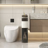 4-tier narrow bathroom storage cabinet with drawers and tissue box, space-saving design, ideal for limited spaces.