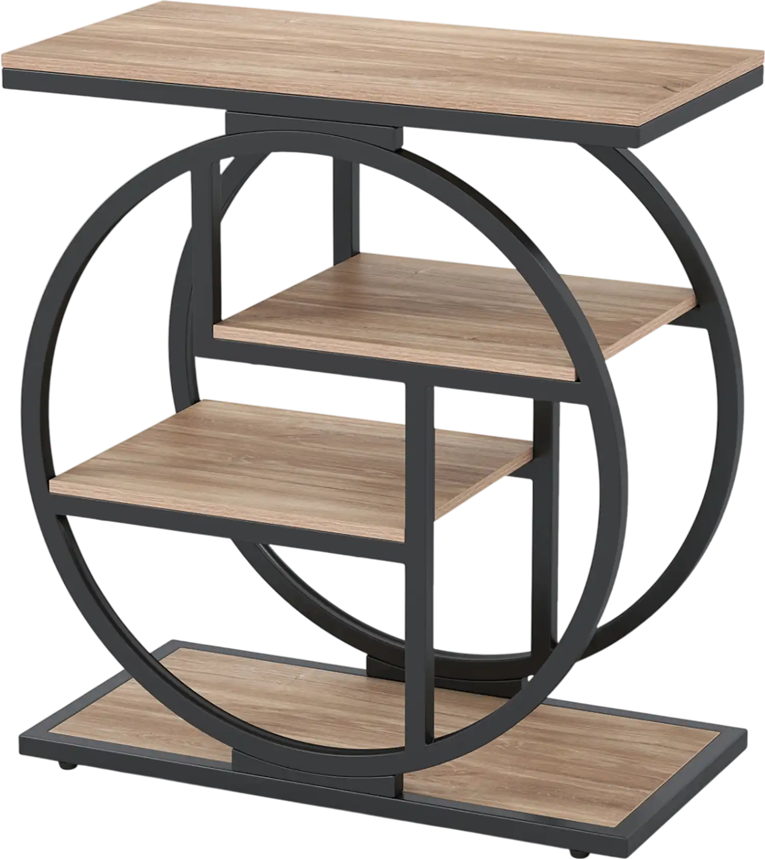 Costway 4-Tier Narrow End Table with Storage Shelves Living Room Side Table 32215322 New