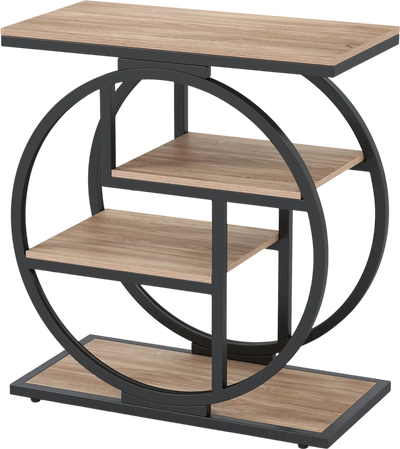 Costway 4-Tier Narrow End Table with Storage Shelves Living Room Side Table 32215322 New
