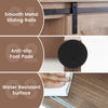 Close-up of the 4-tier over-the-toilet storage cabinet showing smooth sliding rails and water-resistant surface for.