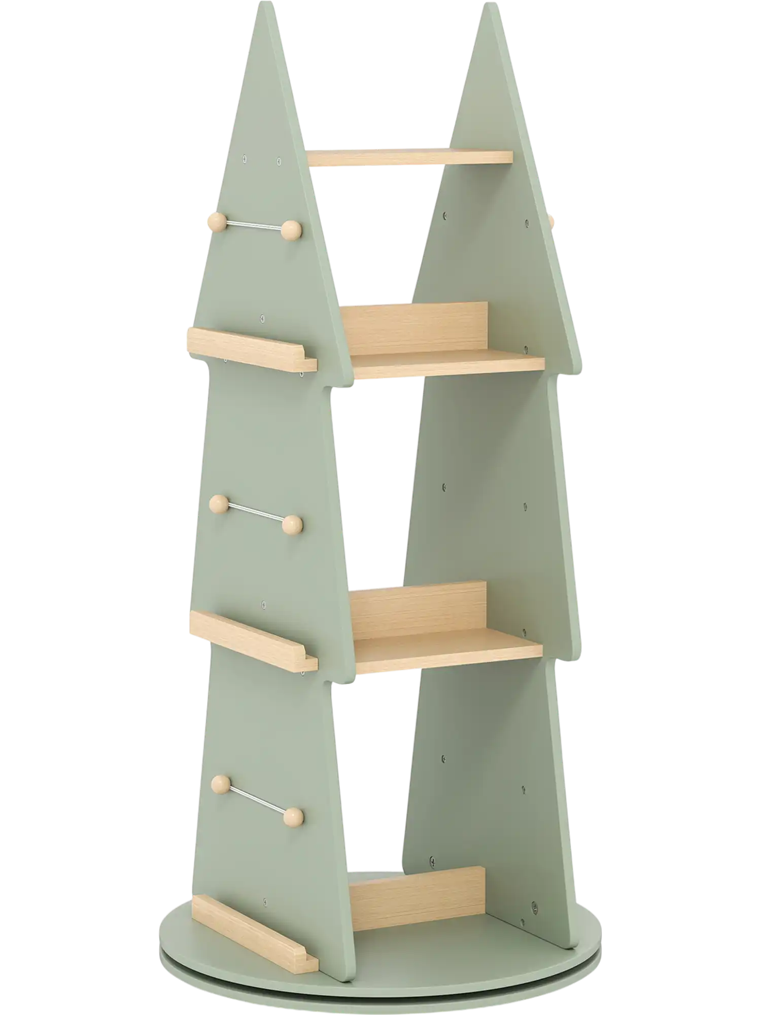 Costway 4-Tier Tree Shape Kids Rotating Bookshelf 360° Display Storage Organizer 354986271 New