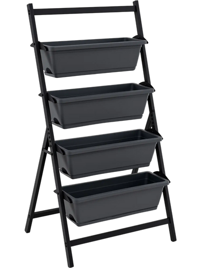 Costway 4-Tier Vertical Raised Garden Bed w/ Drainage Holes 4 Containers 65225536 New