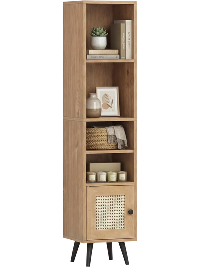 Costway 6-Tier Tall Narrow Bookcase Slim Storage Cabinet 54