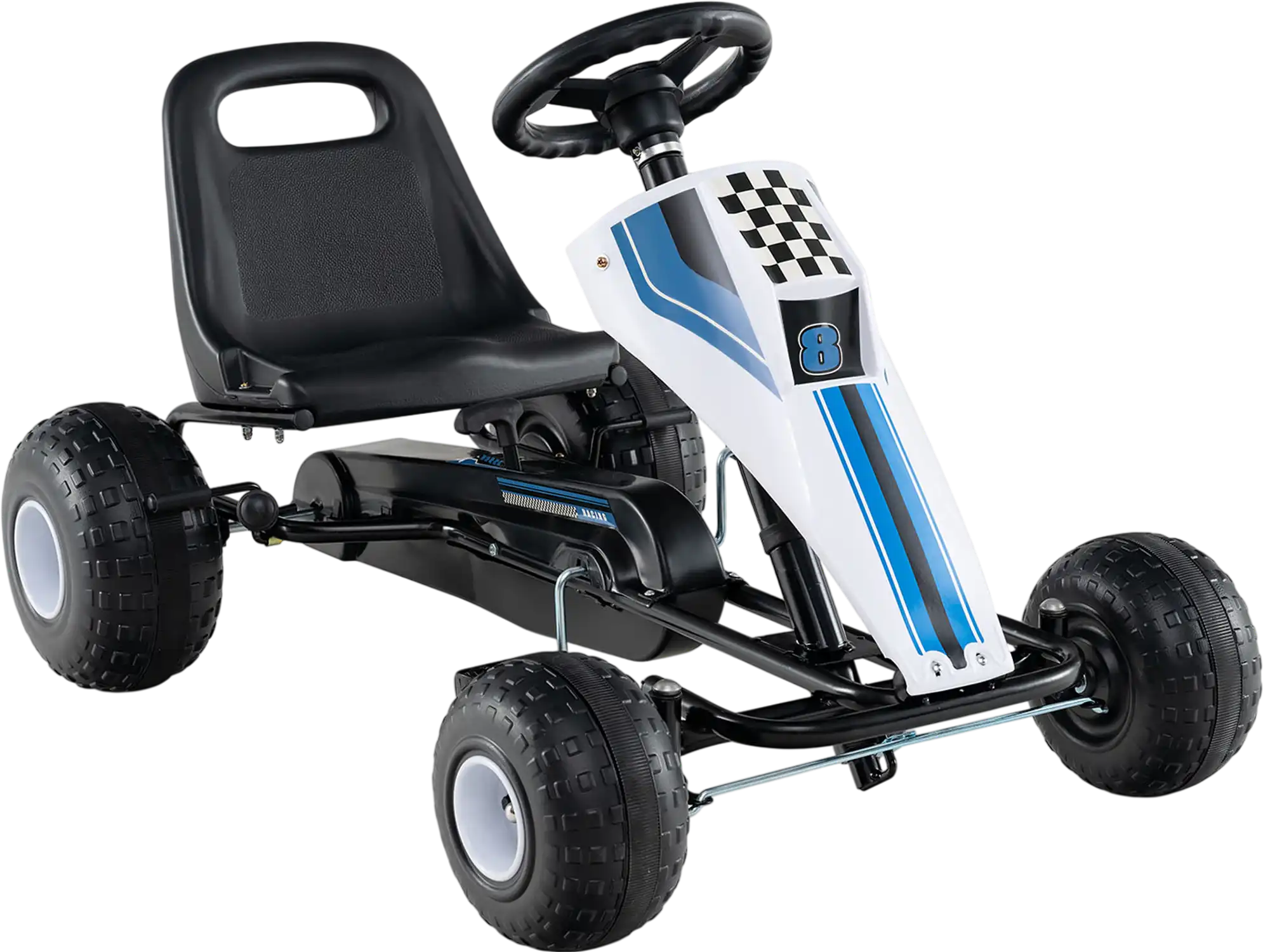 Costway Kids 4-Wheel Pedal Go Kart Ride On Toy w/ Steering Wheel & Handbrake 20818336 New