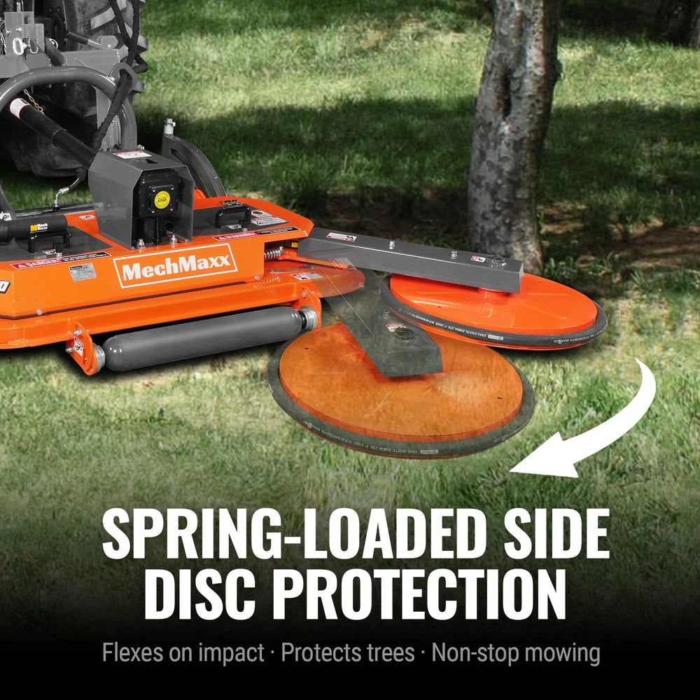 60 in Orchard Finish Mower,  3 Point Hitch Cat.1,  Hydraulic Offset,  PTO Shaft Included with Shear Bolt,  20-45 HP,  FMS60