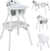4-in-1 baby convertible chair set in cream with adjustable tray, removable cushion, and lightweight design for easy.