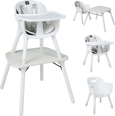 Costway 4-in-1 Baby Convertible Toddler Table Chair Set w/ PU Cushion 12578630 New
