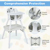 4-in-1 baby convertible chair set with removable PU cushion, 5-point harness, and black steel frame for safety and.