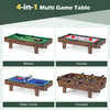 4-in-1 multi game table featuring billiards, foosball, table tennis, and hockey for family fun and gatherings.