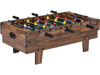 Foosball table from the 4 in 1 Combo Game Table Set, featuring colorful players and a natural wood finish for family.