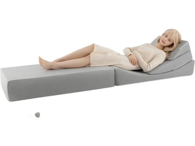 Costway 4-in-1 Convertible Folding Sofa Bed Gray 98426573 New