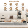 4-in-1 convertible folding sofa bed in gray, featuring high-density foam, ideal for relaxing, reading, or watching TV.