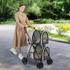 4-in-1 Double Pet Stroller with Detachable Carrier and Travel Carriage-Gray - Gallery View 1 of 9