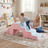 4-in-1 Foam Climbing Blocks Toddler Indoor Climb with Slide-Pink - Gallery View 1 of 12