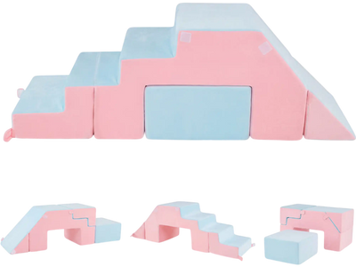Costway 4-in-1 Toddler Foam Climbing Blocks Indoor Slide 25917869 New