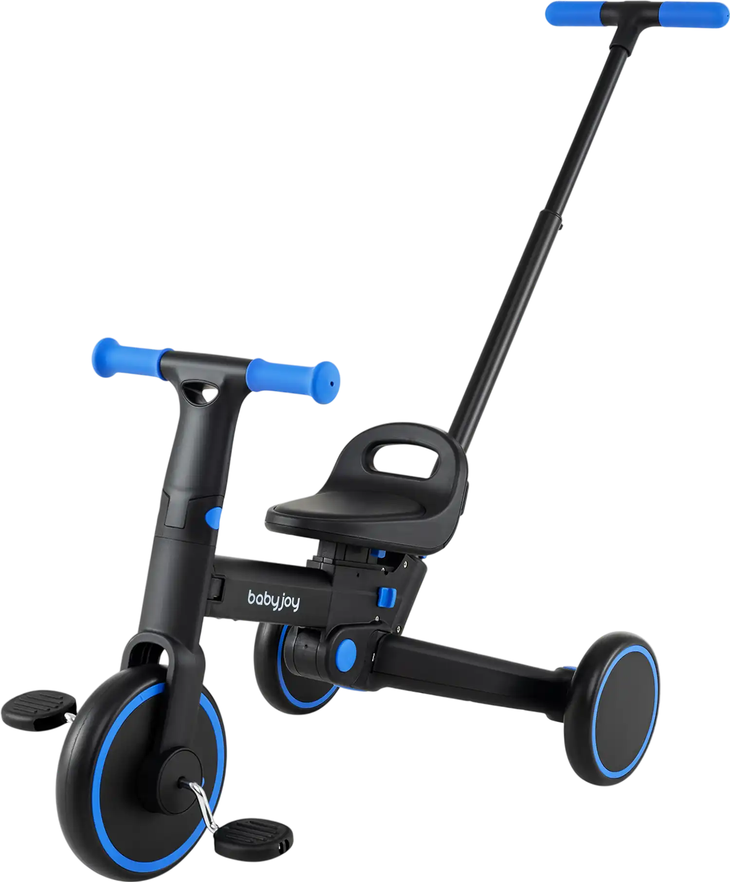 Costway 4-in-1 Foldable Toddler Tricycle Push Handle Adjustable Seat 24430080 New
