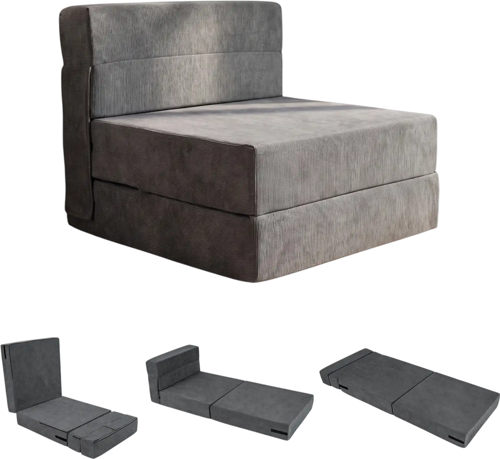 Costway 4-in-1 Folding Sofa Bed Corduroy Cover Living Room 25499521 New