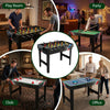 4-in-1 multi game table featuring foosball, hockey, billiard, and table tennis for versatile family fun.